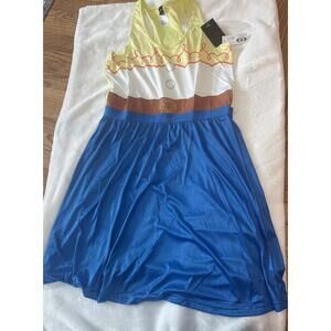 Pixar Inspired Sleeveless Dress with Blue Skirt